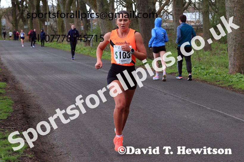 Senior Womens 6 Stage Road Relay, 2026 Northern Mens 12 and Womens 6 Stage Road Relays and Young Athletes 5k, Sheepmount Stadium, Carlisle. Photo: David T. Hewitson/Sports for All Pics